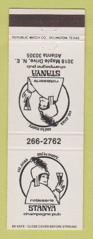 Matchbook Cover - Stanya Rotisserie Atlanta GA