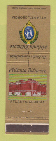 Matchbook Cover - Atlanta Biltmore Hotel Atlanta GA