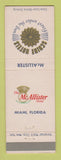 Matchbook Cover - McAllister Hotel Miami FL Schine