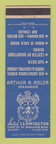 Matchbook Cover - Hotel Leamington Miami FL