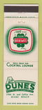 Matchbook Cover - Dunes Motel Superior Miami Beach FL