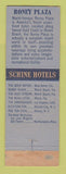Matchbook Cover - Roney Plaza Hotel Miami Beach FL Schine Hotels
