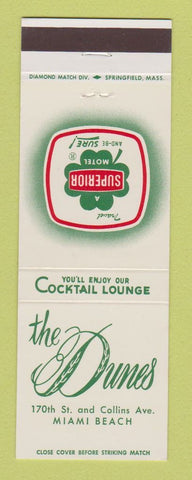 Matchbook Cover - Dunes Motel Superior Miami Beach FL