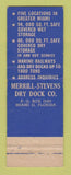 Matchbook Cover - Merrill Stevens Dry Dock Miami FL WRITING