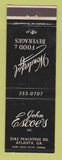 Matchbook Cover - John Escoe's Restaurant Atlanta GA WEAR