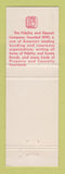 Matchbook Cover - Fidelity and Deposit Company Atlanta GA