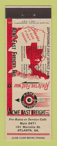 Matchbook Cover - Acme Fast Freight Atlanta GA