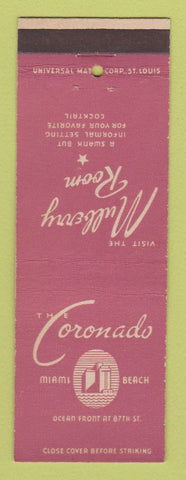 Matchbook Cover - Coronado Hotel Miami Beach FL
