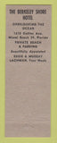 Matchbook Cover - Berkeley Shore Hotel Miami Beach FL
