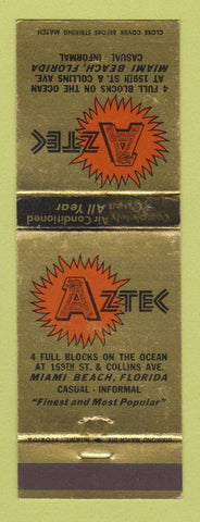 Matchbook Cover - Aztec Resort Miami Beach FL WORN