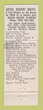 Matchbook Cover - Aztec Resort Miami Beach FL WORN
