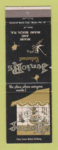 Matchbook Cover - Juniors Restaurant Miami Beach FL