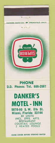 Matchbook Cover - Danker's Motel Inn Superior Miami FL
