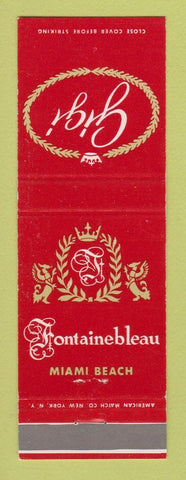 Matchbook Cover - Fontainebleau Hotel Gigi Miami Beach FL