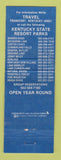 Matchbook Cover - State Parks Kentucky Frankfort WEAR