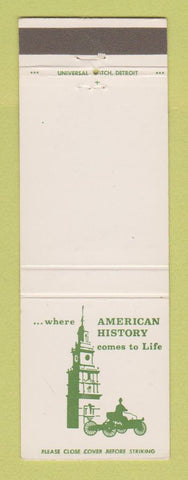 Matchbook Cover - Greenfield Village Dearborn MI Henry Ford Museum