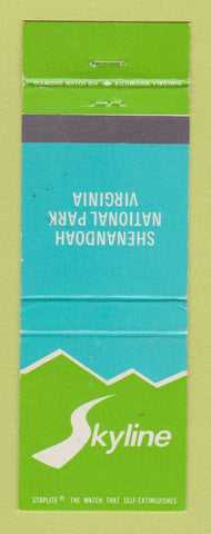 Matchbook Cover - Skyline Shenandoah National Park VA WEAR