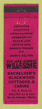 Matchbook Cover - Bachelder's Blackwood Cottages Cabins North Sebago ME