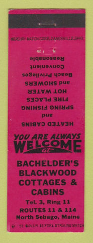 Matchbook Cover - Bachelder's Blackwood Cottages Cabins North Sebago ME