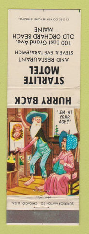 Matchbook Cover - Starlite Motel Old Orchard Beach ME hillbilly