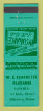 Matchbook Cover - WE Frechette Insurance Biddeford ME