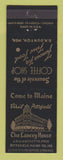 Matchbook Cover - The Lancey House Pittsfield ME