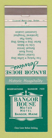 Matchbook Cover - Bangor House Bangor ME