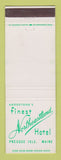 Matchbook Cover - Northeastland Hotel Presque Isle ME