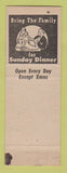 Matchbook Cover - Wonder Bar Steka House Biddeford ME