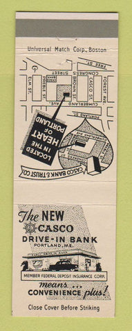 Matchbook Cover - New Casco Drive In Bank Portland ME