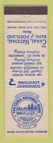 Matchbook Cover - Canal National Bank Portland ME