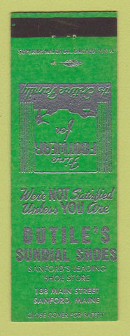 Matchbook Cover - Dutile's Sundial Shoes Sanford ME