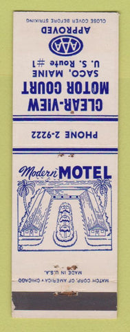 Matchbook Cover - Clear View Motor Court Saco ME