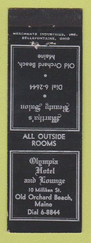 Matchbook Cover - Olympia Hotel Old Orchard Beach ME MERCHANTS