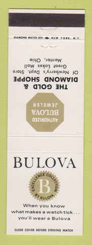 Matchbook Cover - Bulova Watches Jewelry Newberry's Department Store Mentor OH