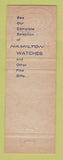 Matchbook Cover - Hamilton Watches John Rich Jewelry Painesville OH