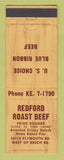 Matchbook Cover - Redford Roast Beef Redford Charter Township MI