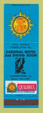 Matchbook Cover - Cardinal Motel Dining Room Quality Courts Elizabethtown KY