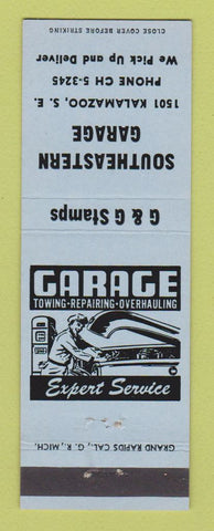 Matchbook Cover - Southeastern Garage Sunoco oil gas Grand Rapids MI