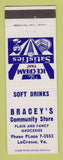 Matchbook Cover - Bracey's Community Store Ice Cream LaCrosse VA grocery
