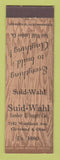 Matchbook Cover - Suid Wahl Lumber Supply Cleveland OH