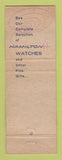 Matchbook Cover - Hamilton Watches John Rich Jewelry Painesville OH