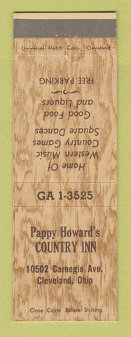 Matchbook Cover - Pappy Howard's Country Inn Cleveland OH