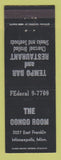 Matchbook Cover - The Congo Room Minneapolis MN Tempo Bar Restaurant