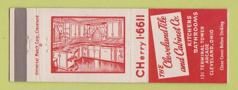 Matchbook Cover - The Cleveland Tile  and Cabinet Company Cleveland OH