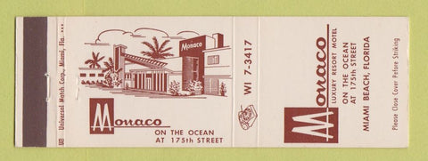 Matchbook Cover - Morraco Resort Motel Miami Beach FL