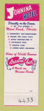 Matchbook Cover - Johnina Hotel Miami Beach FL