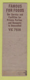 Matchbook Cover - Tavern Restaurant Atlanta GA
