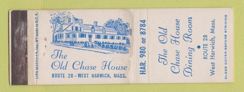 Matchbook Cover - Old Chase House Restaurant West Harwich MA STAINED