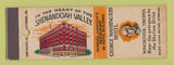 Matchbook Cover - George Washington Hotel Winchester VA